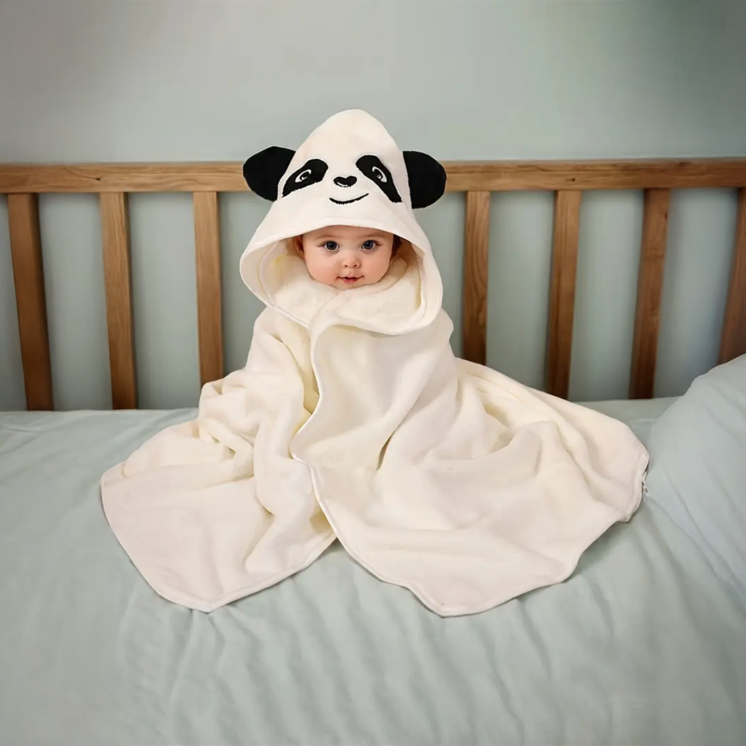 Cute Hooded Bath Towel – Soft, Absorbent & Cozy Bath Blanket