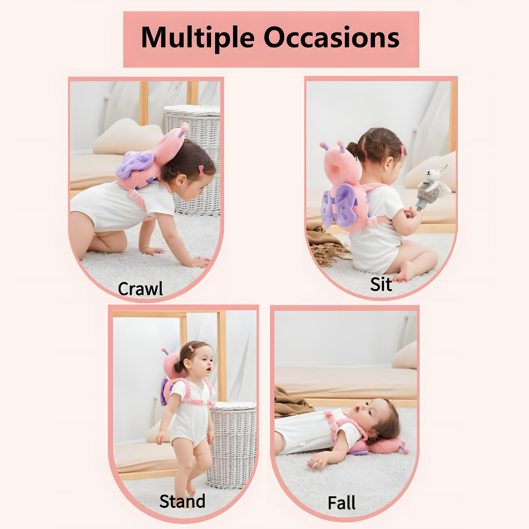 Toddler Baby Head Protector - Flutter Hug Backpack